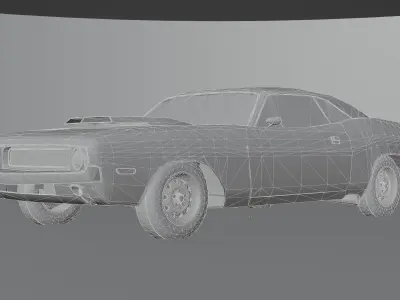 Dodge Challenger 1970 RT Low-poly 3D model Low-poly 3D model