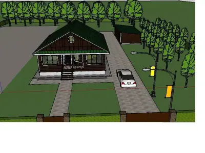 Econom-Haus house with car 3D model