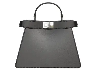 Fendi Peekaboo Bag Black Low-poly 3D model