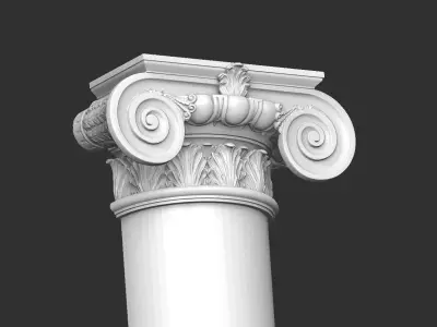 Columns Classical  Decoration N42 Low-poly 3D model