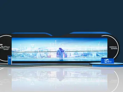 gate with stage with table 25  3D model