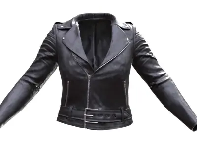 Leather Jacket 30 - All MH Bodies UE5 Skeletons - Rigged Low-poly 3D model