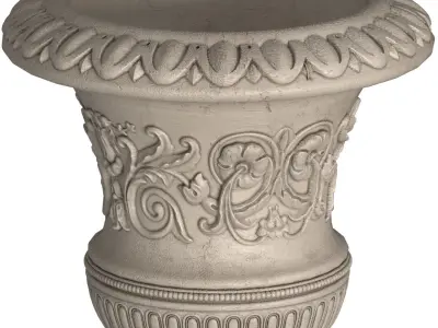 Classic outdoor Vase Flowerpot 3D model