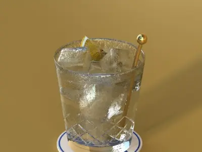 Vodka Cocktail Glass 3D model