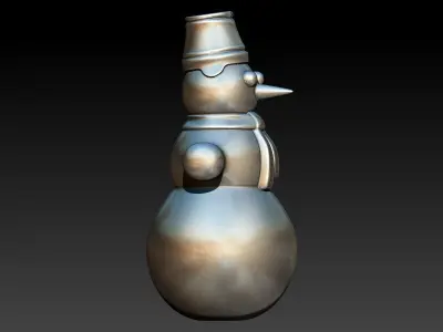 Snowman pendant 3D print model