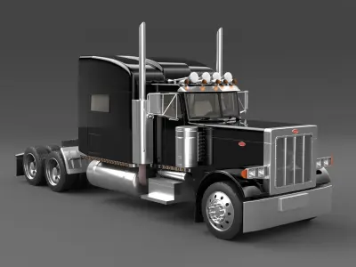 Peterbilt-379 peterbilt semi truck 3D model