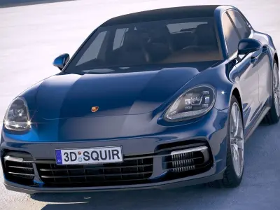 Porsche Panamera 4s Sport Turismo 2018 3D model