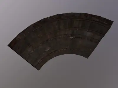 Arch Walls Furnace Low-poly 3D model