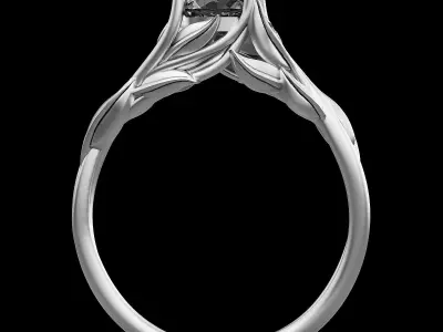 Lux ring silver gold sterling printable jewelry 3D model 3D print model buy