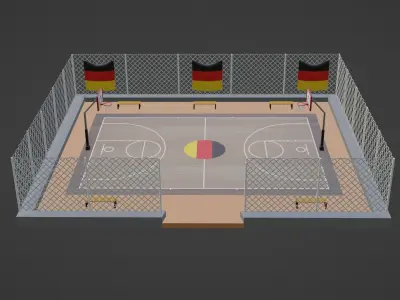 Basketball Stadium - Germany Low-poly 3D model