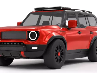 Overland Offroad Hybrid Vehicle HEV 4x4 3D model