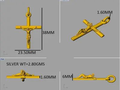 Crucifix Necklace  3D print model