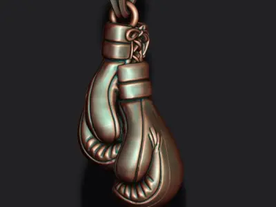 boxing gloves pendant 3D print model