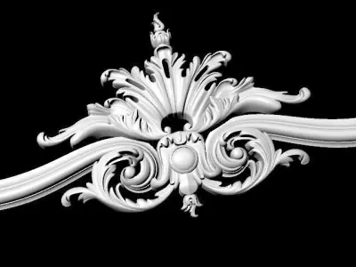 Central decor ornament for furniture 3D model 896