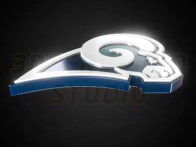 Los Angeles Rams logo - Cinematic - 3D print 3D model