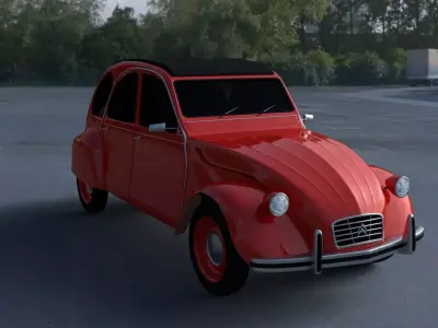 Citroen 2CV HDRI 3D model