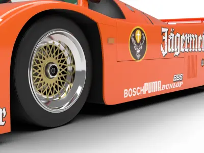 Porsche 956 Group C Brun 1982 Jagermeister Racing 3d model  3D model