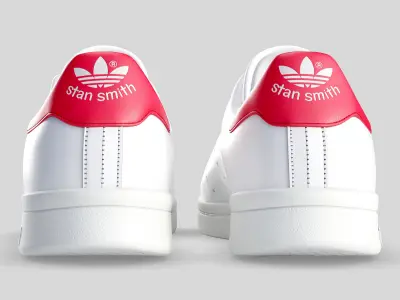 adidas stan smith red 3D model