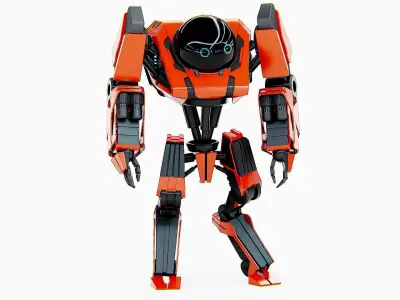 COMBAT DROID L-50 Rigged for Unreal Engine - Unity - MIXAMO 3D model