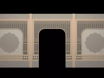 Indian Wall Panel 3D model