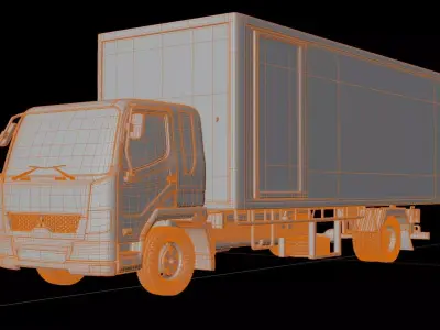 Mitsubishi Fuso Fighter Cargo Truck 3D model