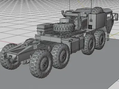 Hemtt m983 kamaz 3D model