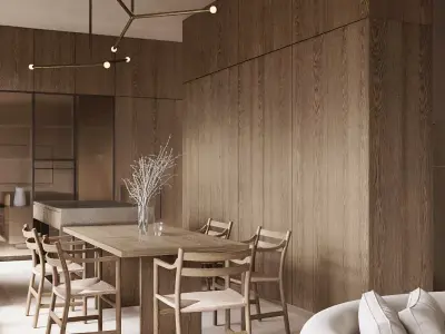 Wabi-sabi livingroom 3D model