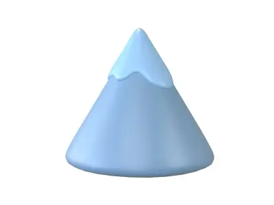 Cartoon Mountain V2 003 Low-poly 3D model