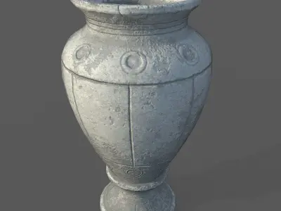 Low Poly Roman Vase decoration Low-poly 3D model