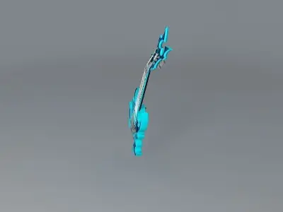 Sands Blue Diablo Guitar Free 3D model