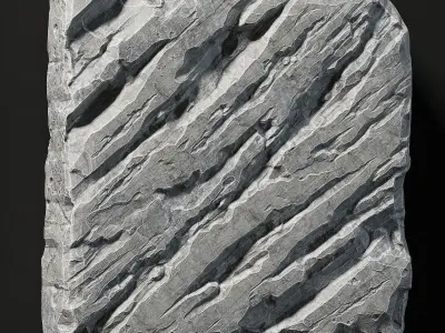 Slab stone rock granite huge n1 3D model