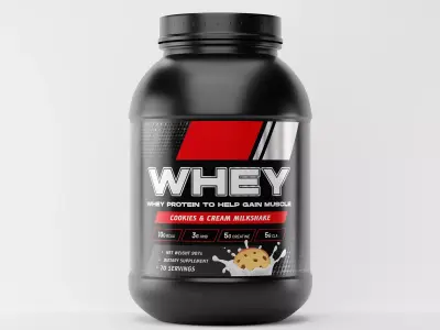 Whey Protein Bottle 3D model