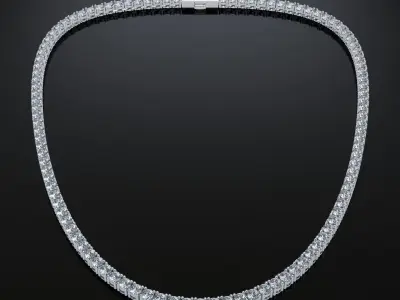 Necklace Tennis chain 2 8 mm 3D print model