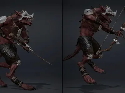 Mist Archer Arm1 Brutal Low-poly 3D model