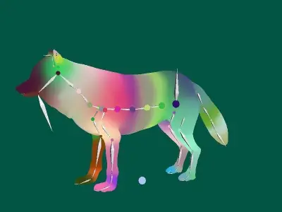 Wolf Game Ready Low-poly 3D model