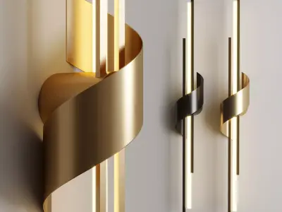 lampatron TINUS BEND wall light  Low-poly 3D model