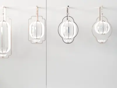 lamp New Chinese wall 3D model