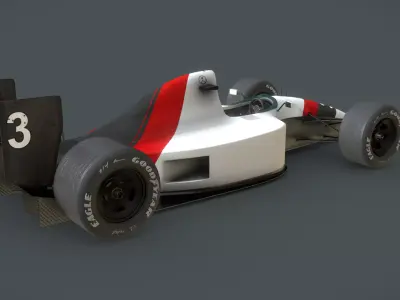 Generic F1 1990s race car 3D model