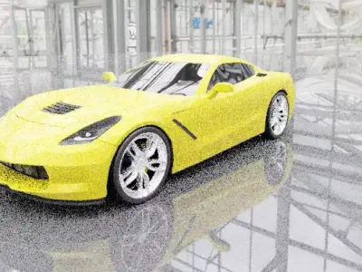 Chevrolet-corvette-car-model chevrolet corvette sports car 3D model