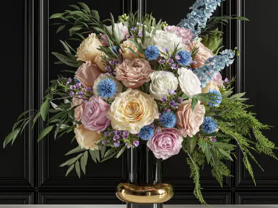 Flower Set 026 Big bouquet 01 3D model