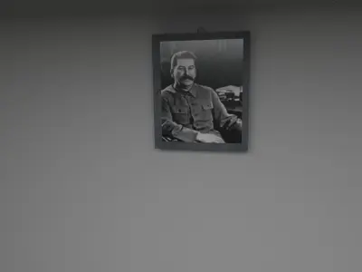 Joseph stalin wall frame  Free low-poly 3D model