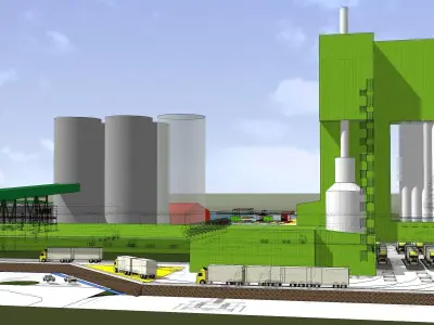 Layout of mini Cement plant 3D model