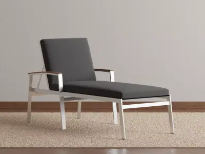 Cassie Reclining Chaise Lounge 3D model