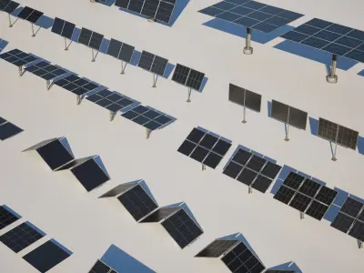 Solar Panel Pack Vol 01 Low-poly 3D model