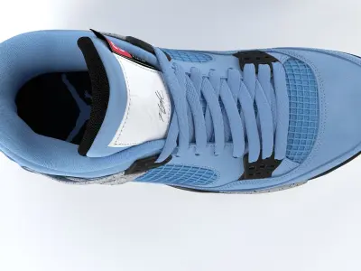 Jordan 4 Retro University Blue PBR 3D model