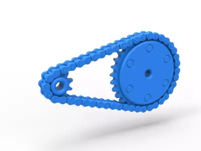 Chain drive Version 4 Scale 1 to 25 3D print model