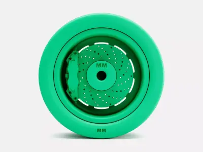 18x10 Rocket Attack Wheel Hoosier Track Attack Pro Tire 3D print model