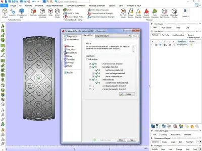 Patterned ring 3D print model