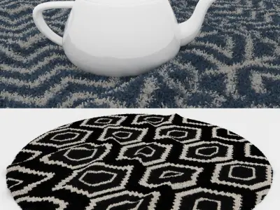 Round Rug Set 135 3D model