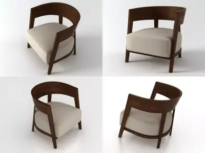 Antony four different chairs 3D model